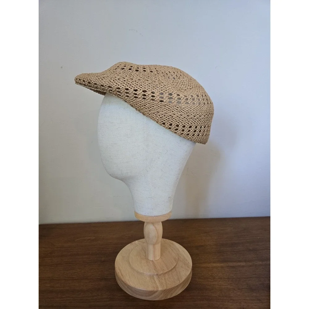 Vintage Park Royal Vented Ascot Newsboy Summer Hat Straw Mens M Made In USA